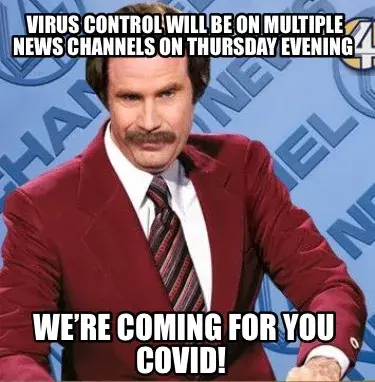 Funny Virus Control will be on multiple news channels on Thursday evening  We’re com