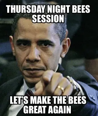 Thursday night bees session Let’s make the bees great again