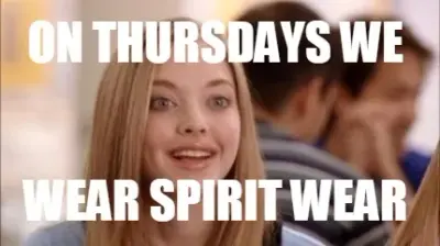 Funny On Thursdays we wear spirit wear