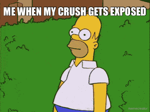 ME WHEN MY CRUSH GETS EXPOSED