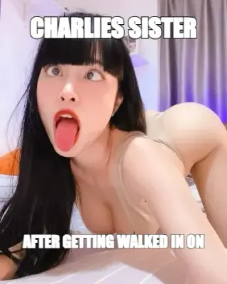 CHARLIES SISTER — AFTER GETTING WALKED IN ON meme