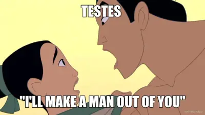 TESTES  - "I'LL MAKE A MAN OUT OF YOU" meme