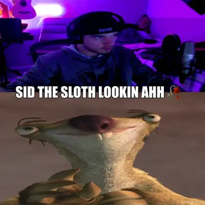 SID THE SLOTH LOOKIN AHH 🥀 meme