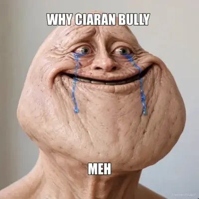WHY CIARAN BULLY  - MEH meme