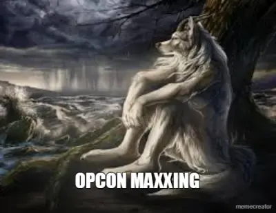 OPCON MAXXING meme