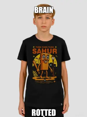 Kid in tung tung shirt meme