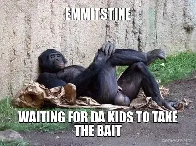 EMMITSTINE - WAITING FOR DA KIDS TO TAKE
THE BAIT meme