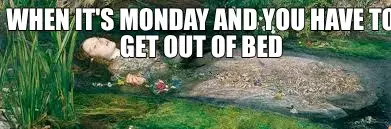 WHEN IT'S MONDAY AND YOU HAVE TO GET OUT OF BED
