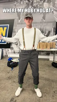 WHERE MY HOBY HUG AT? meme