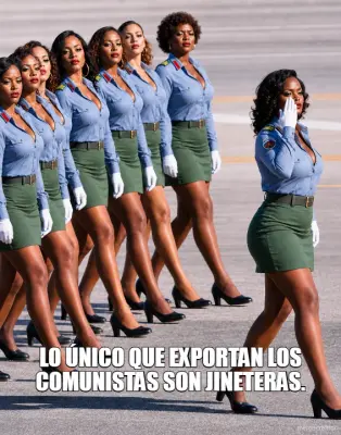 LO ÚNICO QUE EXPORTAN LOS COMUNISTAS SON JINETERAS. meme