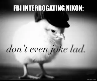 FBI INTERROGATING NIXON: meme