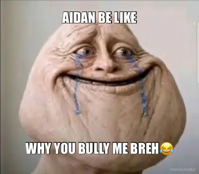 AIDAN BE LIKE - WHY YOU BULLY ME BREH😂 meme