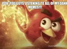 POV: YOU GUYS LISTENING TO ALL OF MY DANK MEMES!!! meme