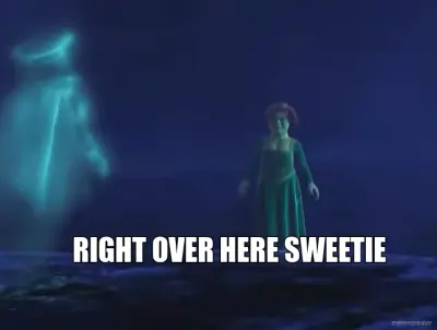 RIGHT OVER HERE SWEETIE meme