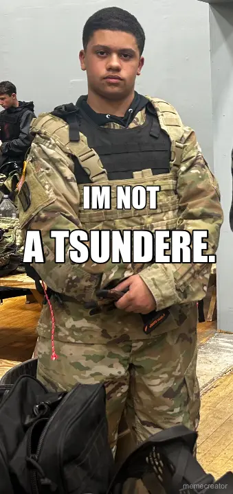 IM NOT - A TSUNDERE. meme