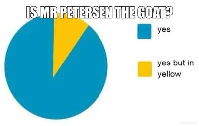 IS MR PETERSEN THE GOAT? meme