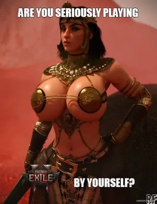 ARE YOU SERIOUSLY PLAYING POE 2 BY YOURSELF? meme