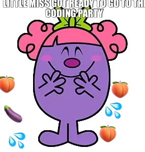 LITTLE MISS GOT READY TO GO TO THE CODING PARTY