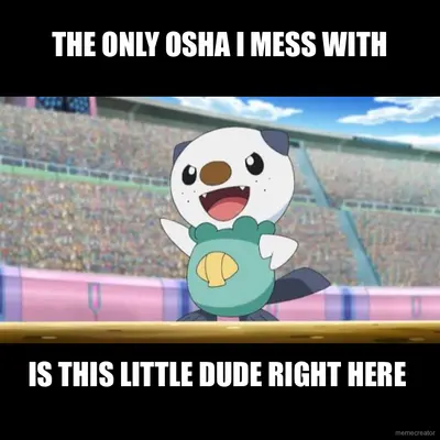 THE ONLY OSHA I MESS WITH - IS THIS LITTLE DUDE RIGHT HERE meme