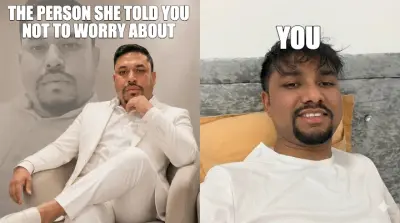 THE PERSON SHE TOLD YOU NOT TO WORRY ABOUT - YOU meme