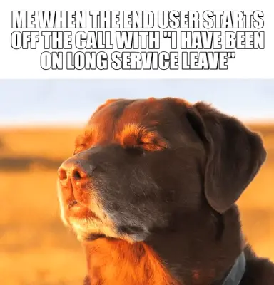ME WHEN THE END USER STARTS OFF THE CALL WITH 