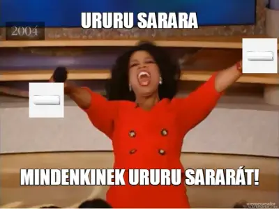 URURU SARARA - MINDENKINEK URURU SARARÁT! meme