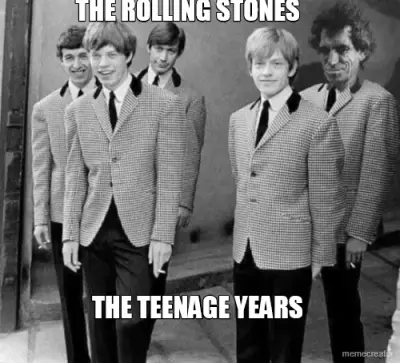 THE ROLLING STONES - THE TEENAGE YEARS meme