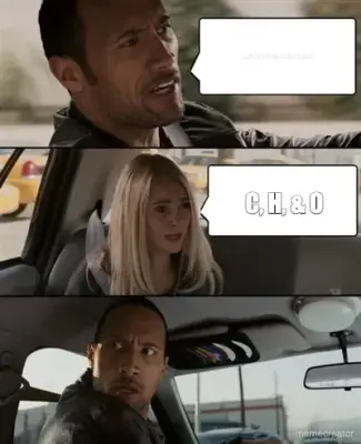 WHAT DID YOU PUT FOR THE NUCLEOTIDES - C, H, & O meme