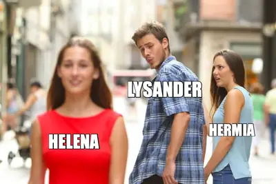LYSANDER  - HERMIA  - HELENA