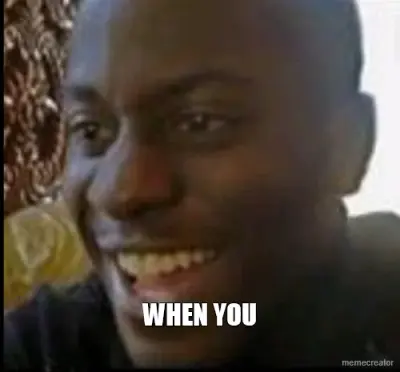 WHEN YOU meme
