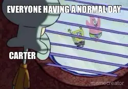 EVERYONE HAVING A NORMAL DAY - CARTER meme