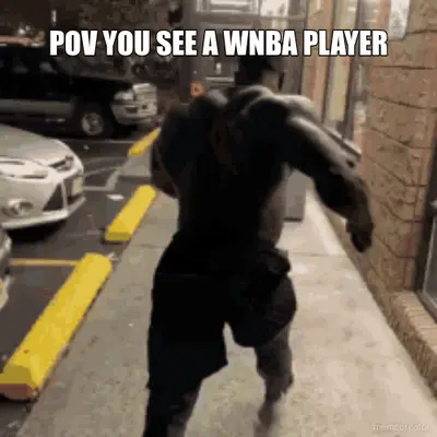POV YOU SEE A WNBA PLAYER meme