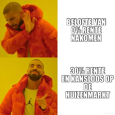 BELOFTE VAN 0% RENTE NAKOMEN - 30% RENTE
EN KANSLOOS OP DE HUIZENMARKT