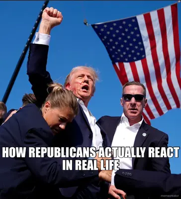 HOW REPUBLICANS ACTUALLY REACT IN REAL LIFE meme