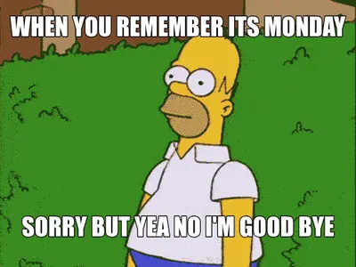 WHEN YOU REMEMBER ITS MONDAY | SORRY BUT YEA NO I'M GOOD BYE