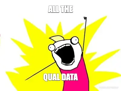 ALL THE - QUAL DATA meme