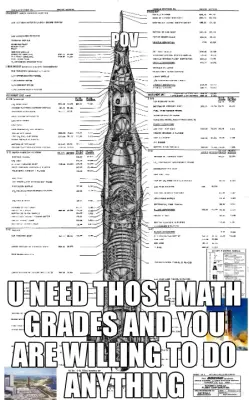 POV - U NEED THOSE MATH GRADES AND YOU ARE WILLING TO DO ANYTHING meme