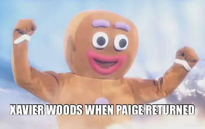 XAVIER WOODS WHEN PAIGE RETURNED meme