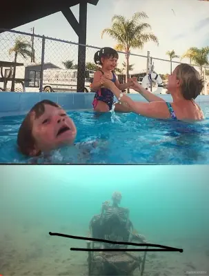 Mother_Ignoring_Kid_Drowning_In_A_Pool meme meme