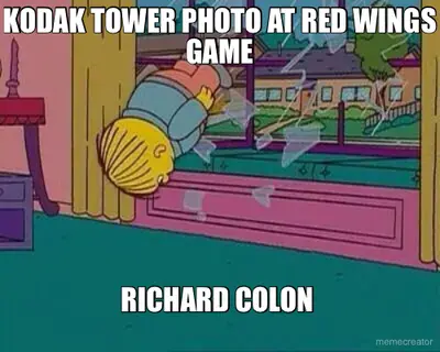 KODAK TOWER PHOTO AT RED WINGS GAME - RICHARD COLON
