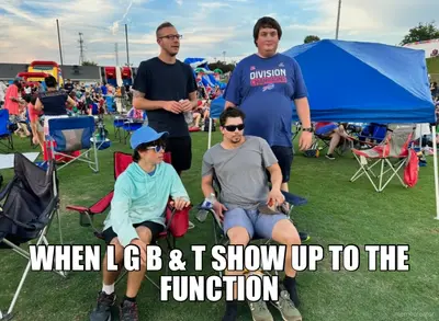 WHEN L G B & T SHOW UP TO THE FUNCTION meme