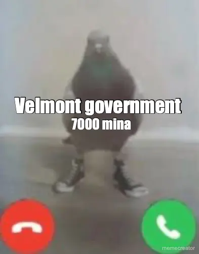 Velmont government - 7000 mina meme