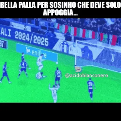 BELLA PALLA PER SOSINHO CHE DEVE SOLO APPOGGIA... meme
