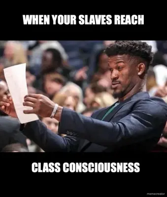 WHEN YOUR SLAVES REACH - CLASS CONSCIOUSNESS meme