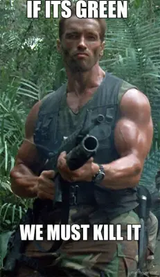IF ITS GREEN - WE MUST KILL IT meme