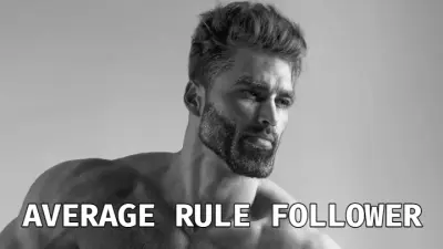 AVERAGE RULE FOLLOWER meme