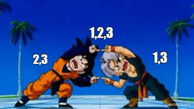 1,2,3 - 1,3 - 2,3 meme