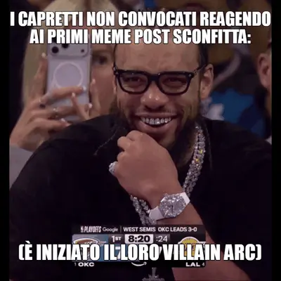 I CAPRETTI NON CONVOCATI REAGENDO AI PRIMI MEME POST SCONFITTA: - (È INIZIATO IL LORO VILLAIN ARC) meme