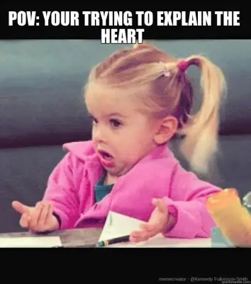 POV: YOUR TRYING TO EXPLAIN THE HEART meme