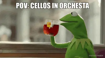 POV: CELLOS IN ORCHESTA meme